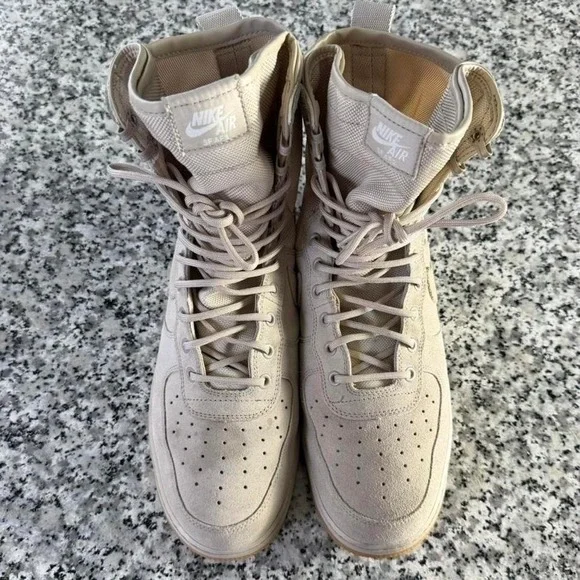 Nike SF Air Force 1 String Gray High Top Gum Sneakers Boots M12 - Picture 2 of 7